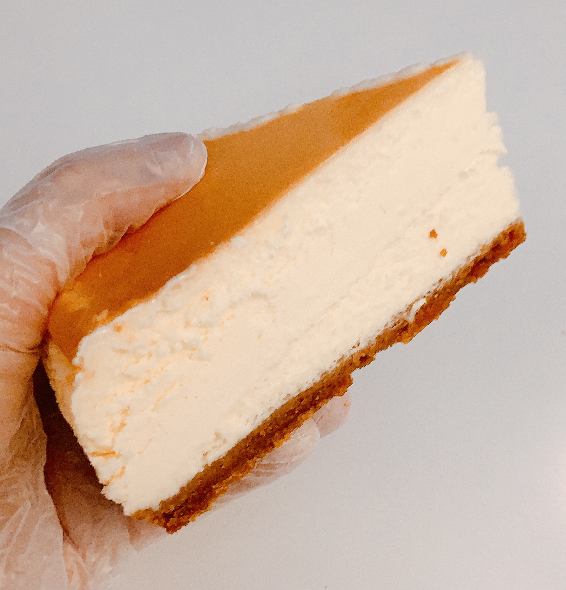 New York style cheesecake slice