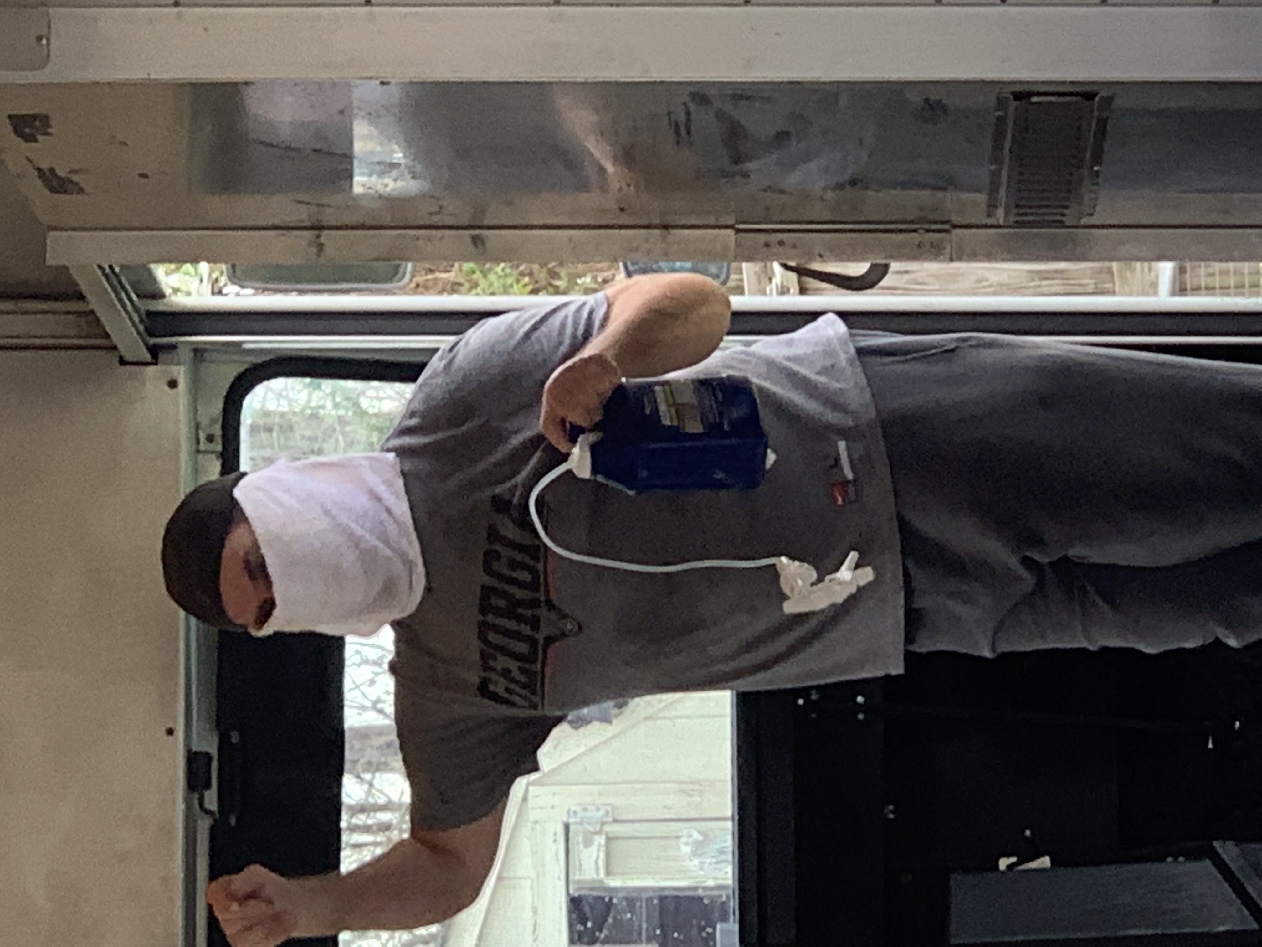 Alan hard at work on the build