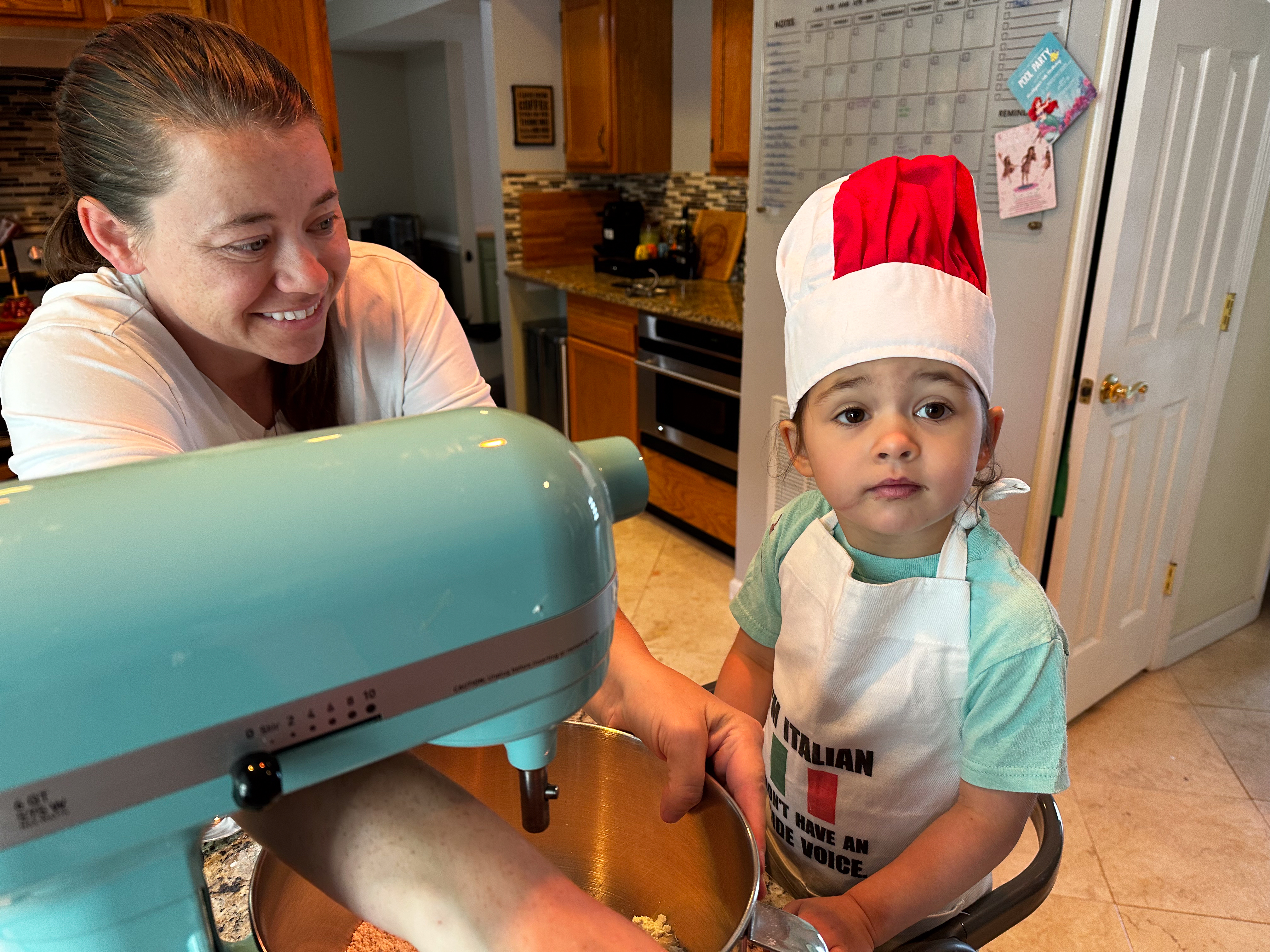 Sam and Mia baking together