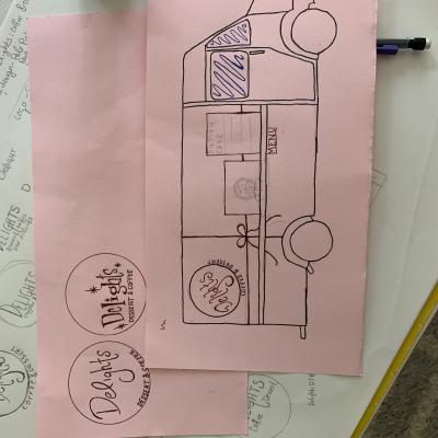 Truck and Logo Sketch